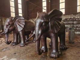 铜雕大象铸铜动物雕塑