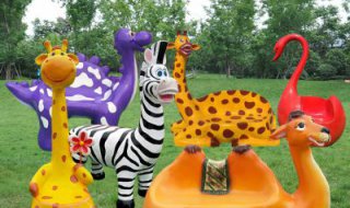 玻璃钢卡通座椅（骆驼、长颈鹿、斑马、恐龙）