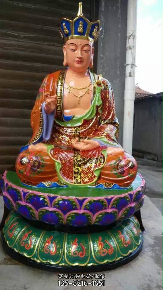 地藏王雕塑-玻璃钢彩绘寺庙佛像地藏王雕塑