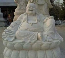 弥勒佛雕塑-户外广场大型大理石布袋和尚弥勒佛雕塑