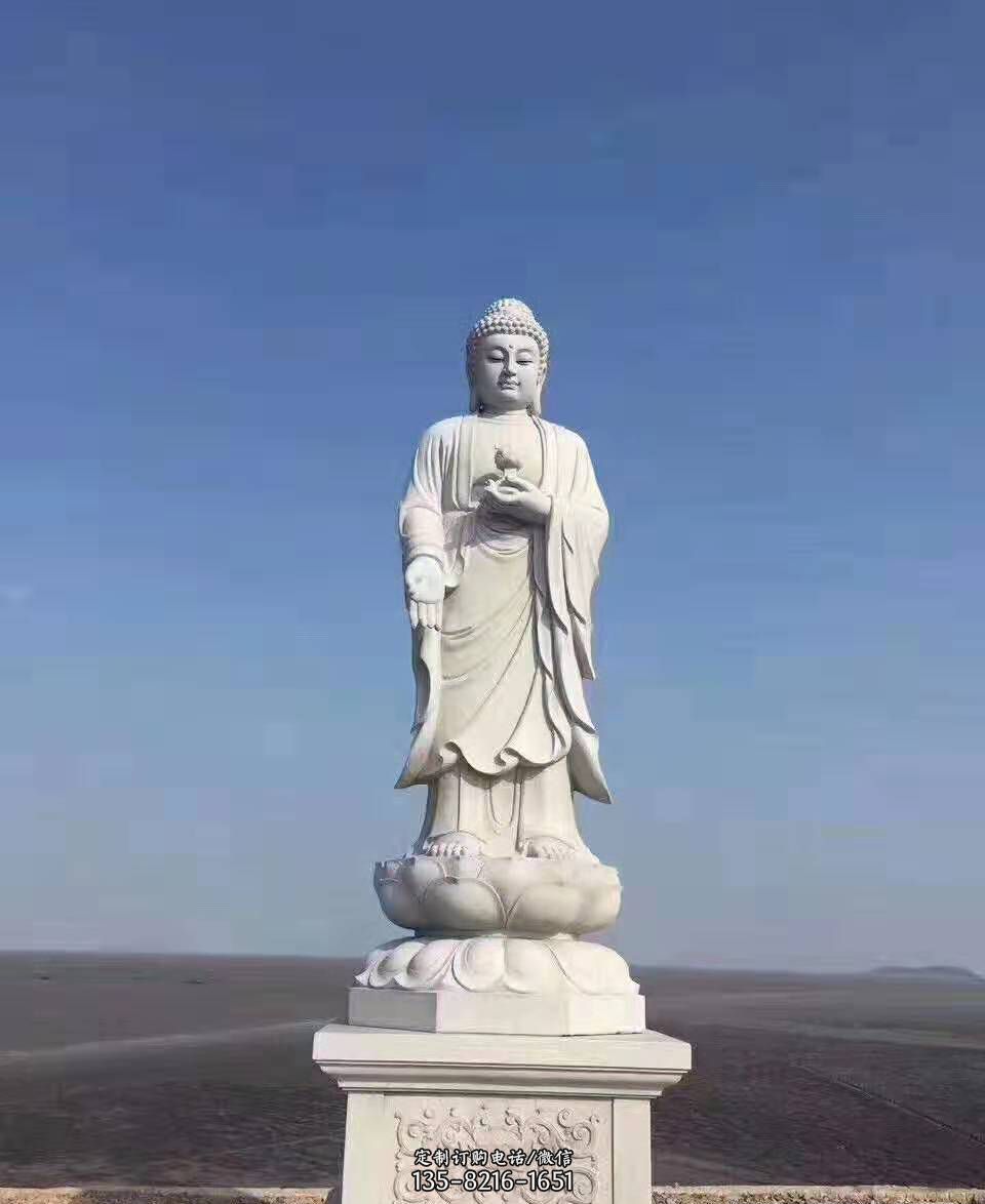 如来佛祖雕塑-石雕广场景观雕塑户外摆件汉白玉如来佛祖雕塑