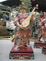 天王雕塑-玻璃钢彩绘大型神话人物景观天王雕塑
