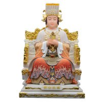 妈祖雕塑-大型仿真汉白玉石雕圣母妈祖雕塑