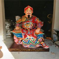 马王爷雕塑-大型玻璃钢彩绘神佛马王爷雕塑