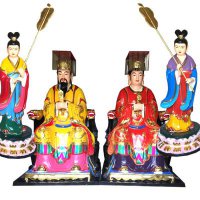 玻璃钢彩绘寺庙供奉神佛唐明皇夫妻庙宇景观唐明皇雕塑