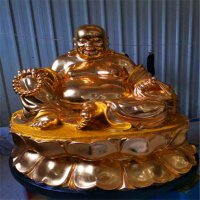 弥勒佛雕塑-喷金烤漆家居供奉神佛弥勒佛雕塑
