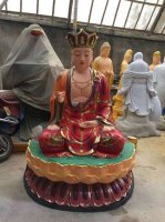 地藏王雕塑-大型寺庙玻璃钢彩绘佛像地藏王雕塑