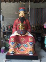 玻璃钢彩绘大型神佛寺庙供奉财神雕塑