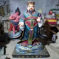 东岳大帝寺庙玻璃钢彩绘二十四诸天雕塑