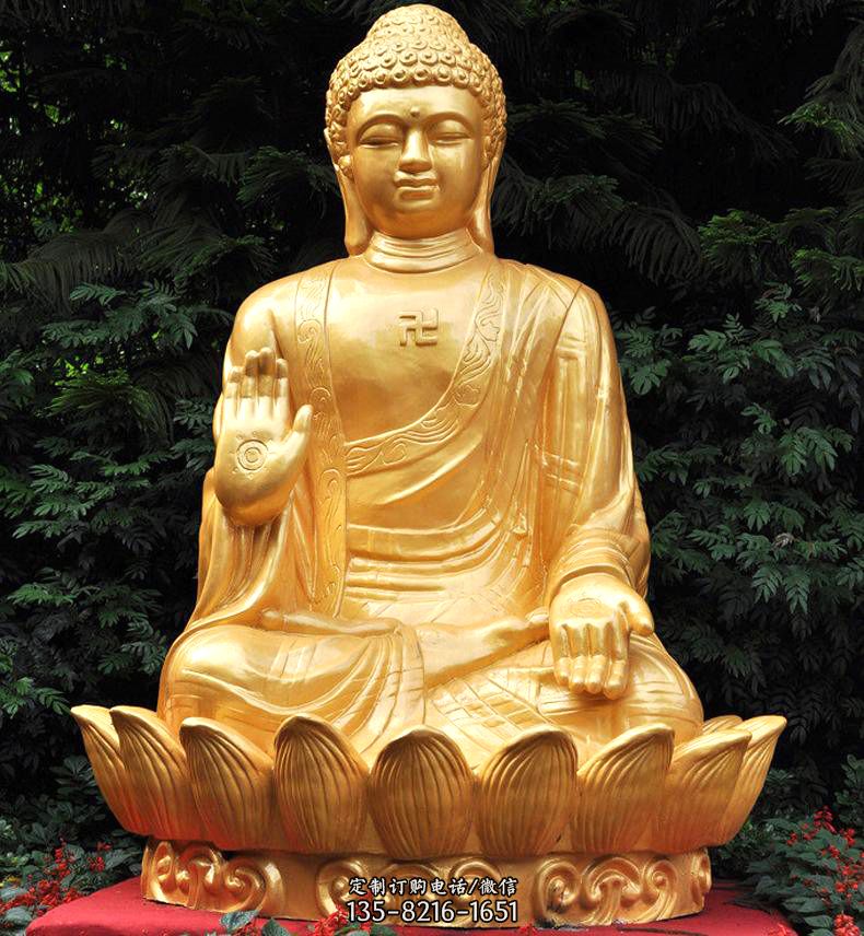 如来佛祖雕塑-鎏金户外广场景观如来佛祖雕塑