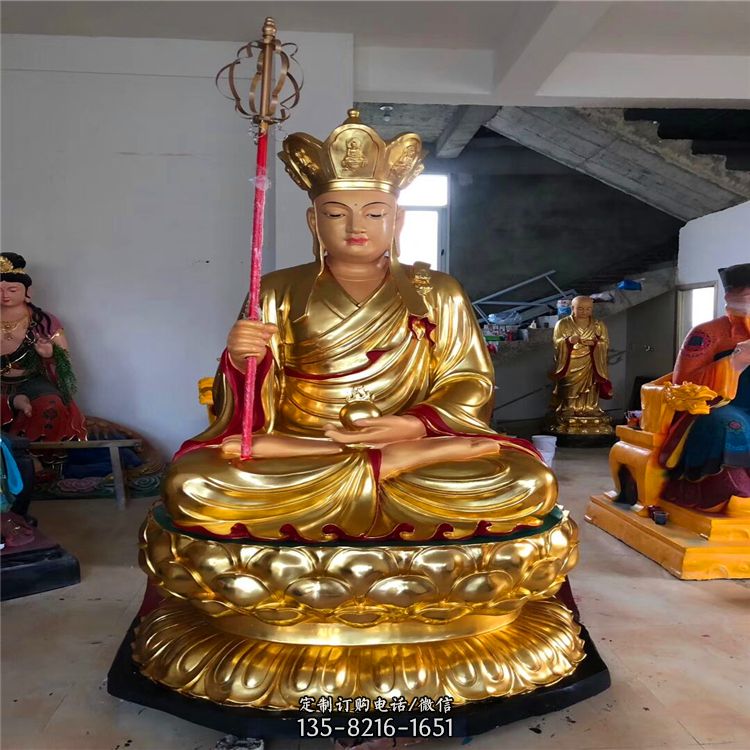 地藏王雕塑-寺庙大型神佛菩萨喷金地藏王雕塑
