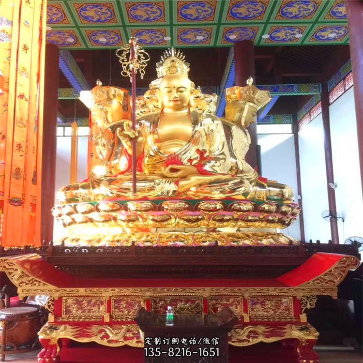 地藏王雕塑-大型寺庙供奉佛道仿铜地藏王雕塑