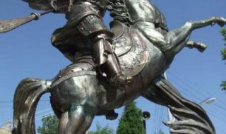 关公雕塑-景点大型仿铜骑马的关公雕塑