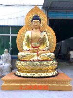 如来佛祖雕塑-喷金烤漆寺庙供奉的神佛如来佛祖雕塑