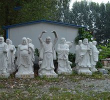 十八罗汉雕塑-大理石石雕寺庙景观十八罗汉雕塑