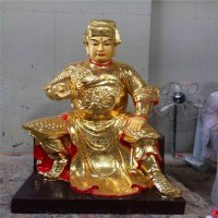 马王爷雕塑-景区大型喷金鎏金神佛马王爷雕塑