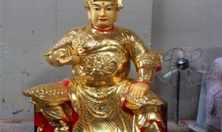 马王爷雕塑-景区大型喷金鎏金神佛马王爷雕塑