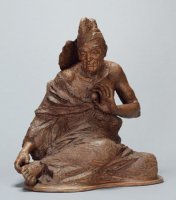 济公雕塑-仿铜坐着的活佛济公雕塑