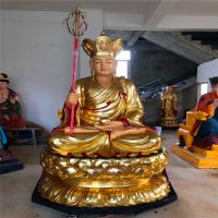 地藏王雕塑-寺庙大型神佛菩萨喷金地藏王雕塑