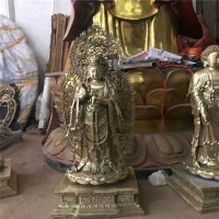 三圣雕塑-景区寺庙供奉佛像三圣雕塑