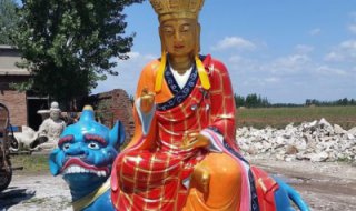 地藏王雕塑-户外景区大型玻璃钢彩绘佛像地藏王雕塑